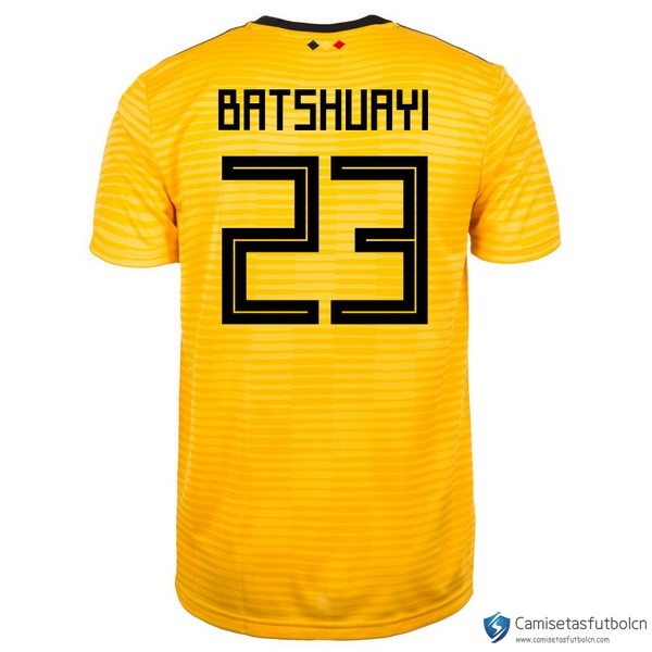 Camiseta Seleccion Belgica Segunda equipo Batshuayi 2018 Amarillo
